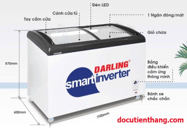 Tủ đông Siêu Thị Darling Inverter Cũ Thanh Lý