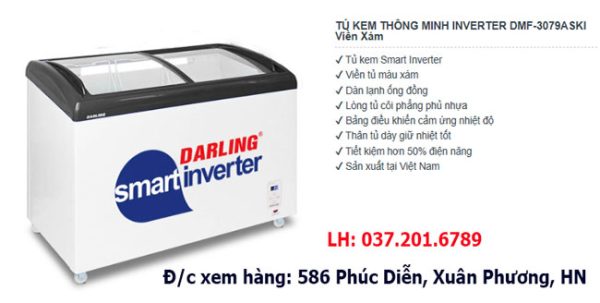 Tủ đông Tủ Kem Darling Inverter Dmf 3079aski 300 Lít