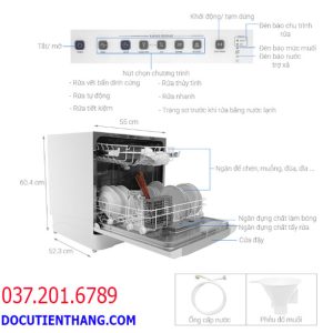Máy Rửa Bát Electrolux 8 Bộ Cu Thanh Ly