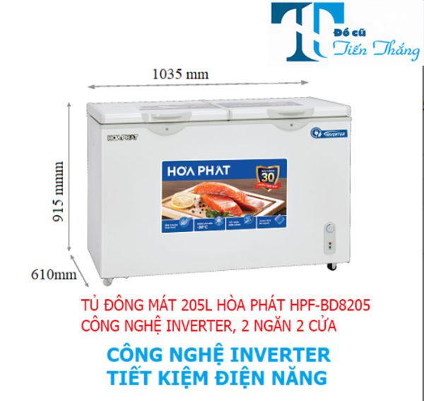 Tủ đông Mát Hòa Phát Hpf Bd8205 Inverter 205 Lít
