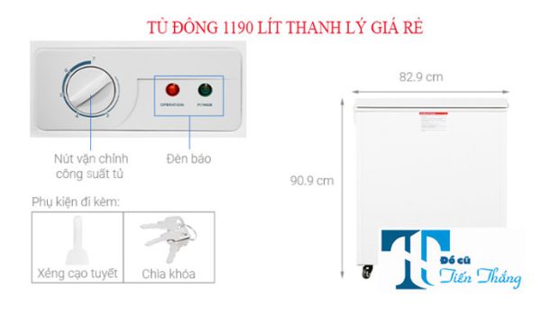 Tủ đông 1190 Lít Thanh Lý Giá Rẻ