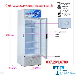 Tủ Mát Alaska Inverter Lc 733hi 450 Lít
