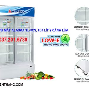 Tủ Mát Alaska Sl 8cs, 800 Lít 2 Cánh Lùa