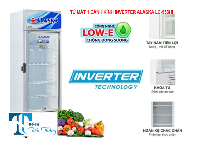 Tủ Mát 1 Cánh Kính Inverter Alaska Lc 533hi