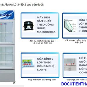 Tủ Mát Alaska 400 Lit 2 Cửa Trên Dưới