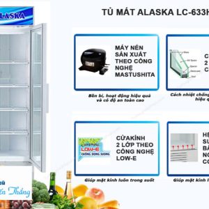 Thanh Lý Tủ Mát 1 Cánh Kính Alaska