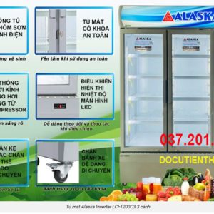 Tủ Mát Alaska Inverter 3 Cánh Cu Gia Re