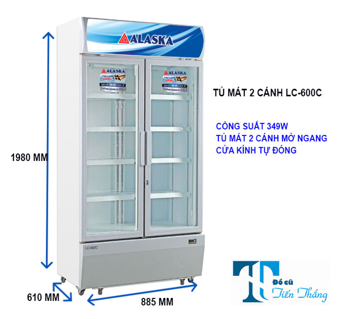 Tủ Mát Alaska Lc 600c 700 Lít 2 Cánh Kính Tủ Mát Alaska Lc 600c 700 Lít 2 Cánh Kính