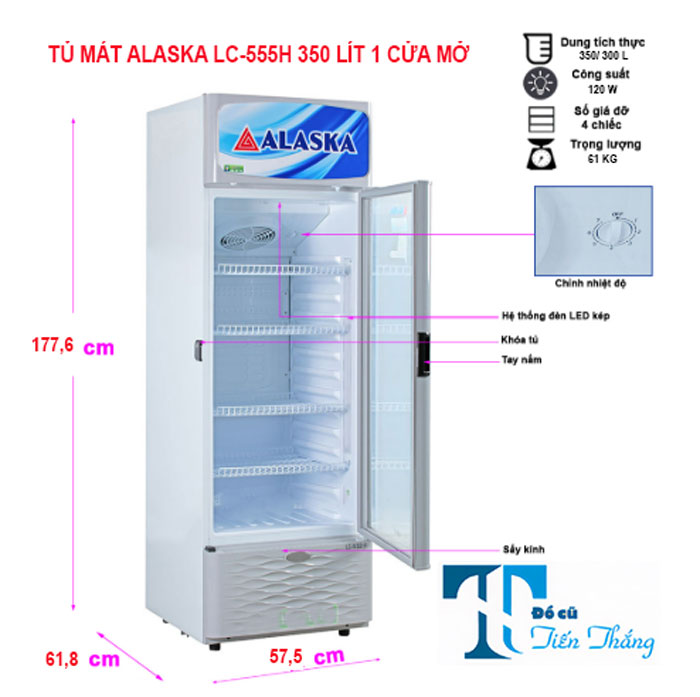 Tủ Mát Alaska Lc 555h 350 Lít 1 Cửa Mở Tủ Mát Alaska Lc 555h 350 Lít 1 Cửa Mở