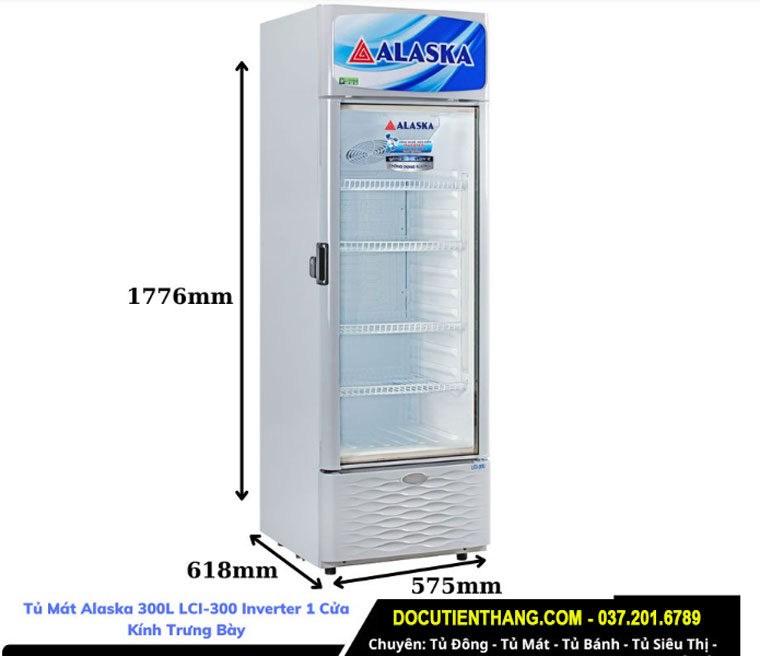 TỦ MÁt Alaska Inverter 300 Lít Cu