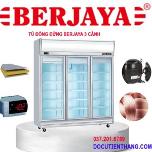Tủ Đông đứng Berjaya 3 Cánh Kính Cũ Thanh Lý