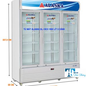 Tủ Mát Alaska 1500 Lít 3 Cánh Cu