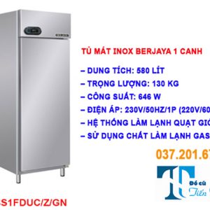 Tủ Mát Inox Berjaya 1 Canh 550 Lit