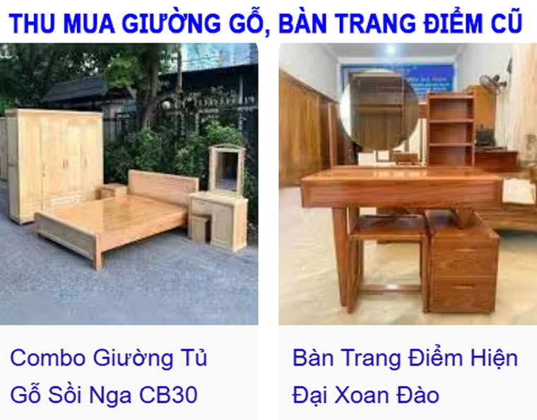Thu Mua Giường Gỗ, Bàn Trang điểm Cũ