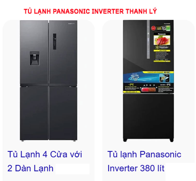 Tủ Lạnh Panasonic Inverter Thanh LÝ